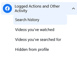 Search history location in new Facebook