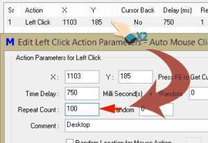 automated clicking repeat amount