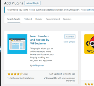 WordPress Bing site verification by Plugin
